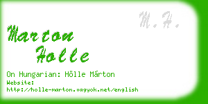 marton holle business card